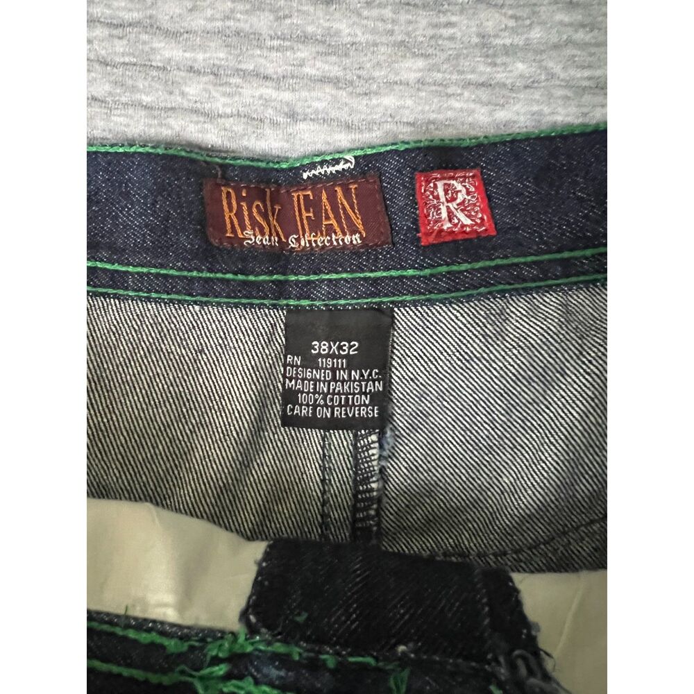 Embroidered Risk Denim Jeans - Picture 10 of 11